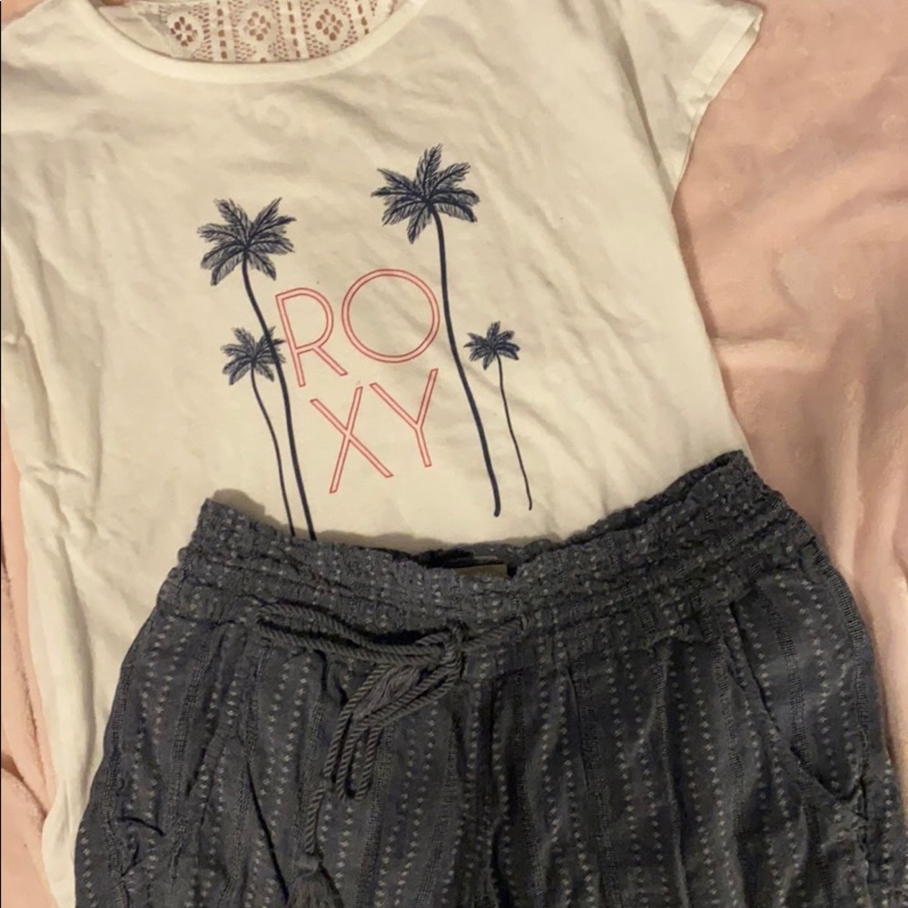roxy shirt and shorts bundle